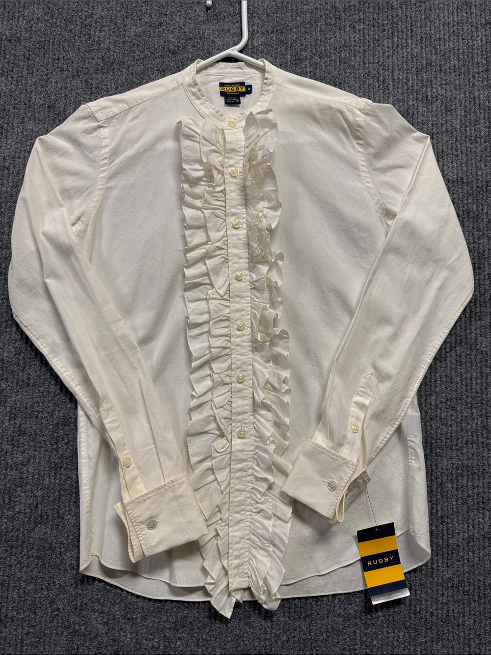 Ralph Lauren Rugby Ivory Cotton Button-Up Blouse New With Tags